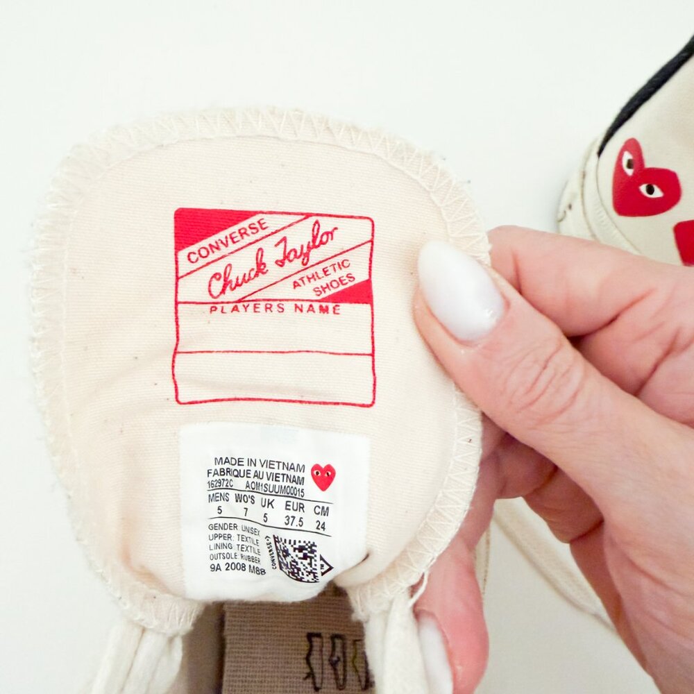 Converse Comme des Garçons Play x Chuck 70 Hi Top Multi Hearts sneakers - Picture 11 of 11
